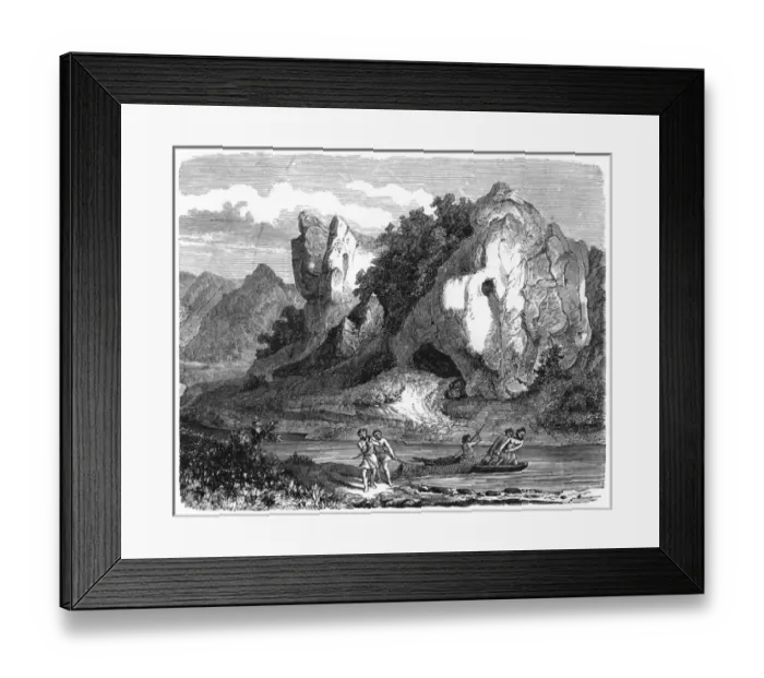 Framed Print : Neolithic Fishing Framed Print : Neolithic Fishing