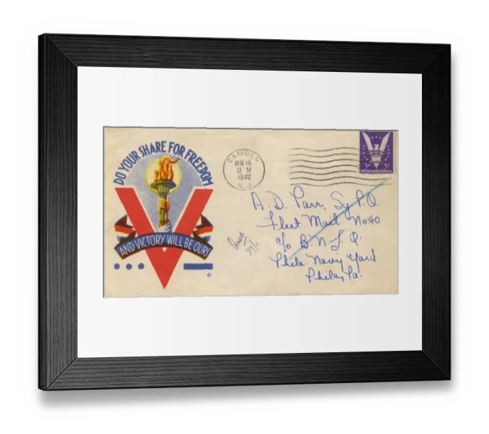 Framed Print : WW2 - Propaganda first day cover - Do Your Share For Freedom Framed Print : WW2 - Propaganda first day cover - Do Your Share For Freedom