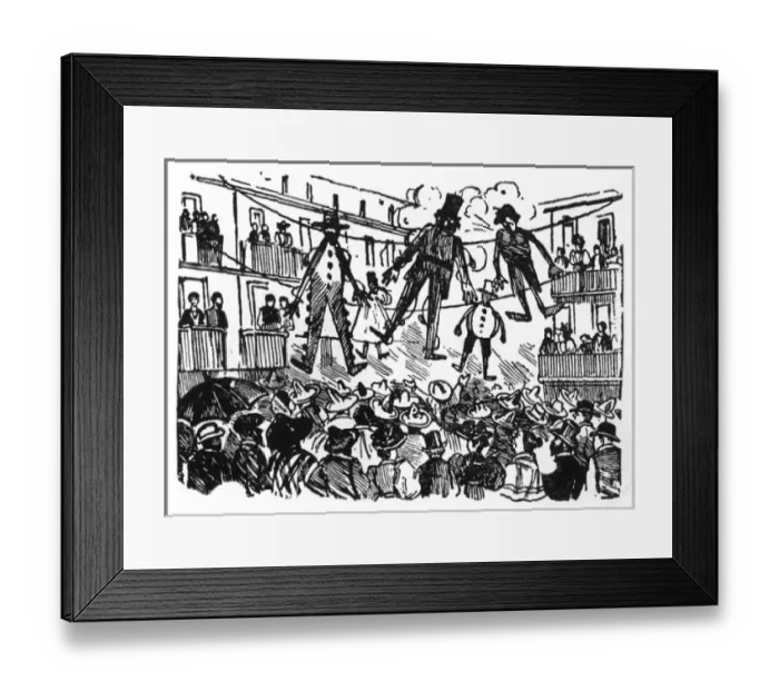Framed Print : The burning of effigies in Tacuba, Mexico City, Mexico Framed Print : The burning of effigies in Tacuba, Mexico City, Mexico
