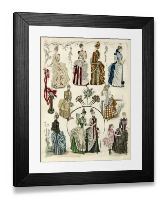 Framed Print : Costume August 1886 Framed Print : Costume August 1886