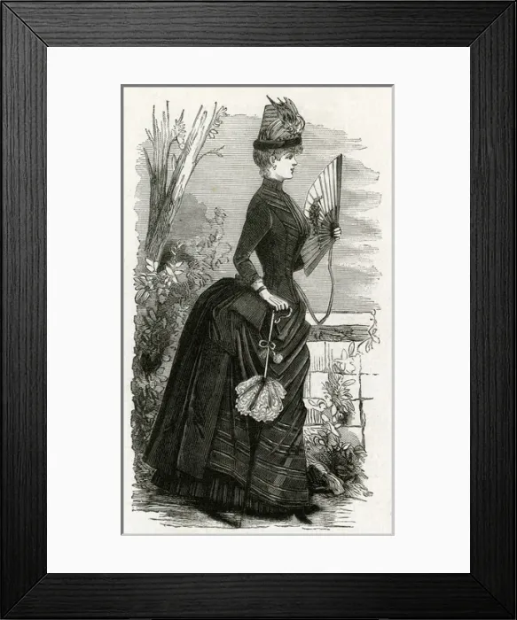 Framed Print : Womens bustle 1886 Framed Print : Womens bustle 1886