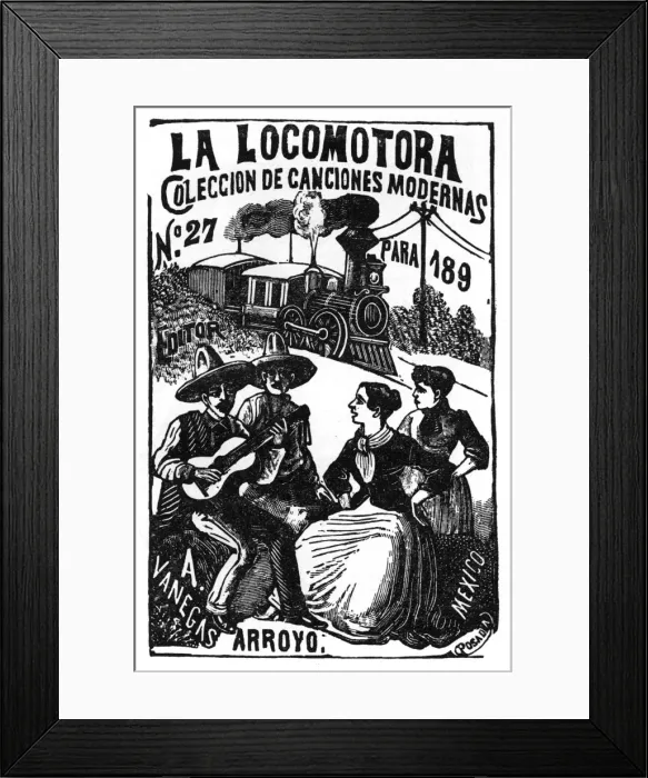 Framed Print : Posada, Music cover, La Locomotora Framed Print : Posada, Music cover, La Locomotora