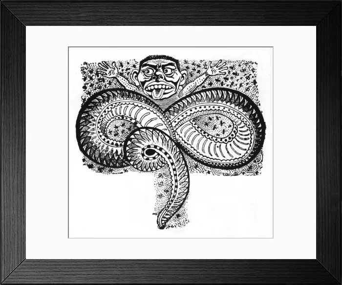 Framed Print : Posada, Ballad of the snake, Mexico Framed Print : Posada, Ballad of the snake, Mexico