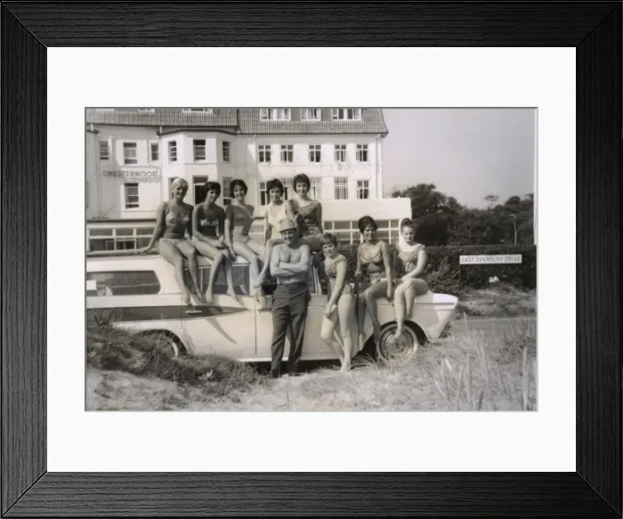 Framed Print : Sychronised Swimming Team - on Syd Brookes Car Framed Print : Sychronised Swimming Team - on Syd Brookes Car