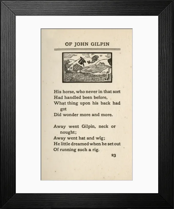 Framed Print : John Gilpins loses his hat and wig Framed Print : John Gilpins loses his hat and wig
