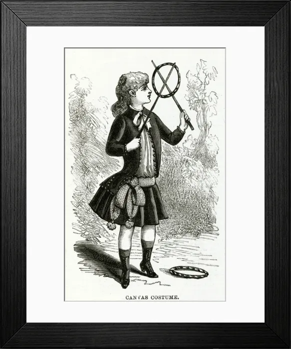 Framed Print : Five year old girls outdoor clothing 1886 Framed Print : Five year old girls outdoor clothing 1886