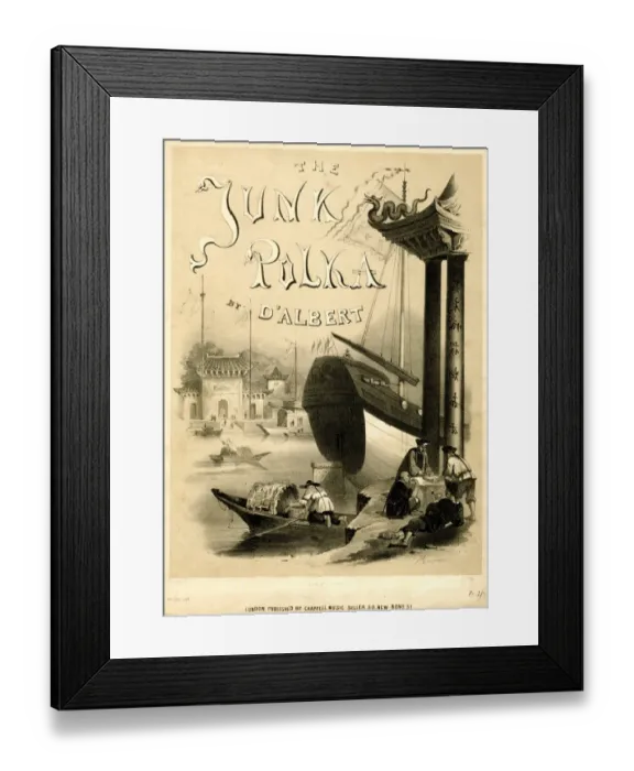 Framed Print : Music cover, The Junk Polka by D Albert Framed Print : Music cover, The Junk Polka by D Albert