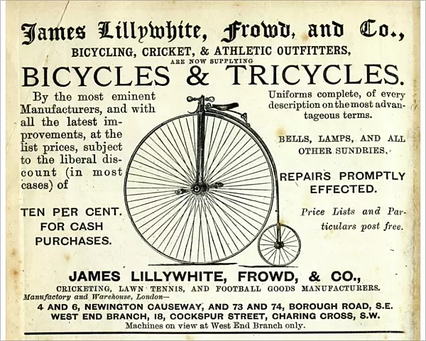Advertisement, Bicycles & Tricycles