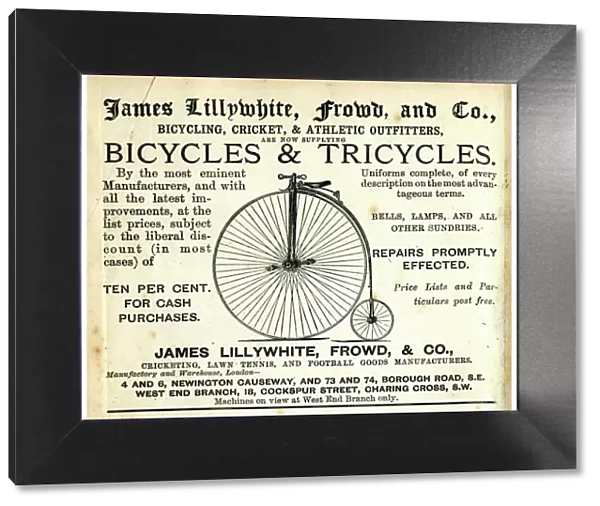 Advertisement, Bicycles & Tricycles