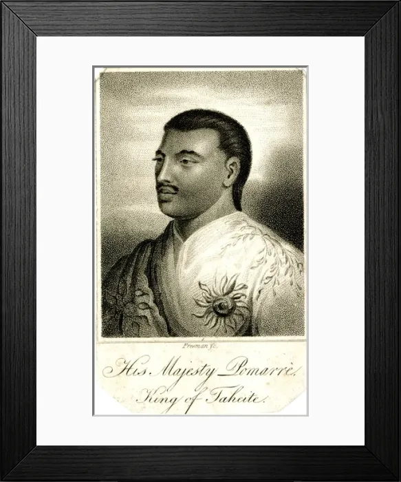 Framed Print : His Majesty Pomarre, King of Taheite (Tahiti) Framed Print : His Majesty Pomarre, King of Taheite (Tahiti)