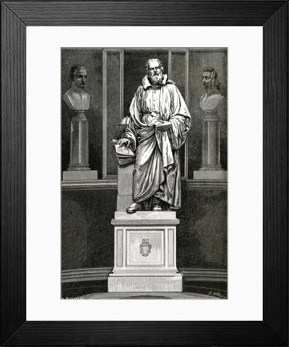Framed Print : Galileo / Statue / Figuier Framed Print : Galileo / Statue / Figuier