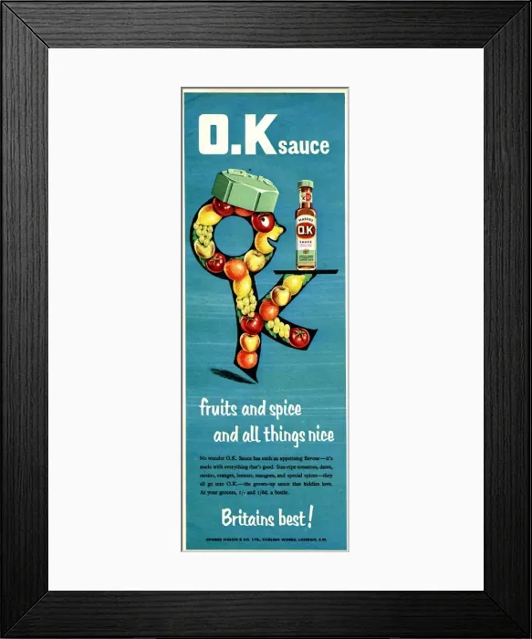 Framed Print : Advertisement, Masons OK Sauce Framed Print : Advertisement, Masons OK Sauce