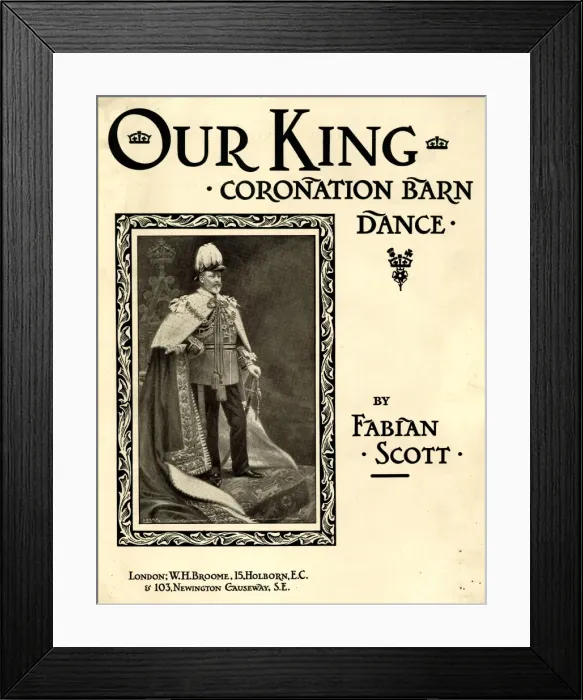 Framed Print : Music cover, Our King, Coronation Barn Dance Framed Print : Music cover, Our King, Coronation Barn Dance