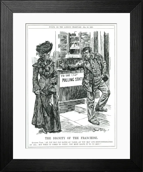 Framed Print : Leave the votin to us men Framed Print : Leave the votin to us men