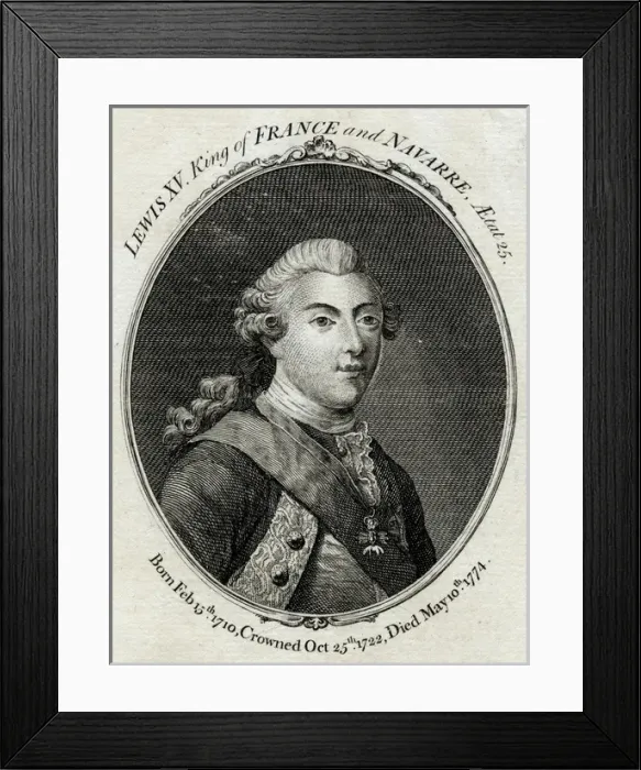 Framed Print : Louis XV (Anon) Framed Print : Louis XV (Anon)