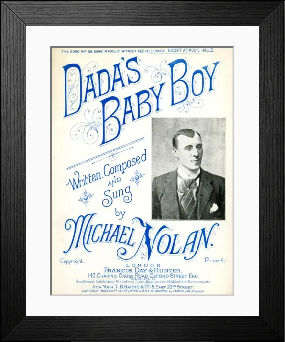 Framed Print : Music cover, Dadas Baby Boy Framed Print : Music cover, Dadas Baby Boy