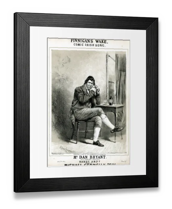 Framed Print : Music cover, Finnigans Wake, Comic Irish Song Framed Print : Music cover, Finnigans Wake, Comic Irish Song