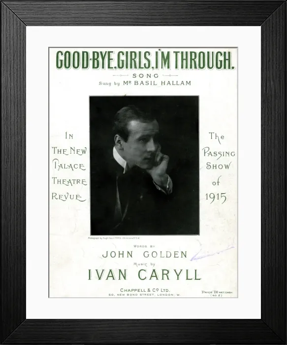 Framed Print : Music cover, Good-Bye, Girls, I m Through Framed Print : Music cover, Good-Bye, Girls, I m Through