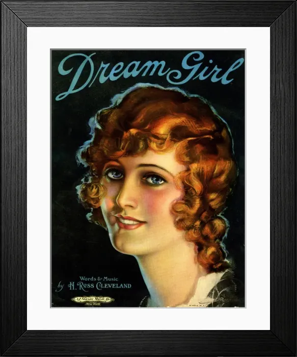 Framed Print : Music cover, Dream Girl Framed Print : Music cover, Dream Girl