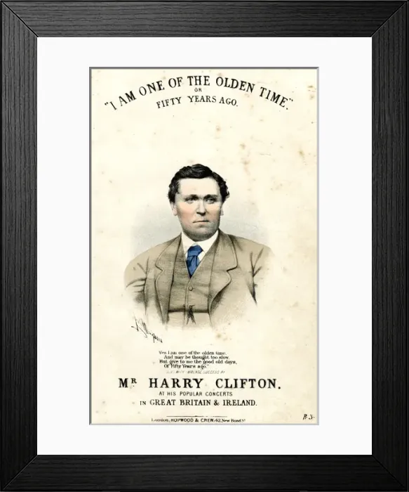 Framed Print : Music cover, I am One of the Olden Time or Fifty Years Ago Framed Print : Music cover, I am One of the Olden Time or Fifty Years Ago