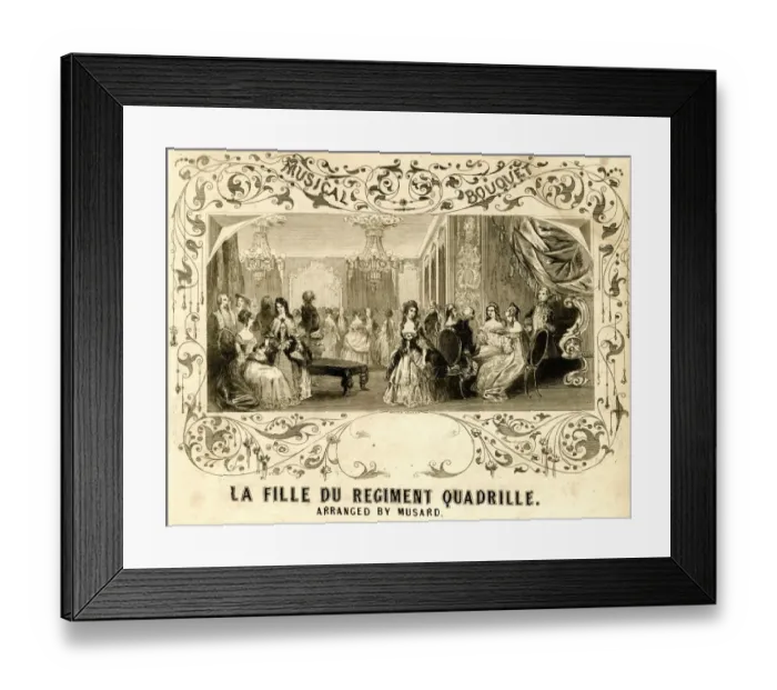 Framed Print : Music sheet, La Fille du Regiment Quadrille Framed Print : Music sheet, La Fille du Regiment Quadrille