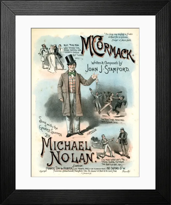 Framed Print : Music cover, M Cormack sung by Michael Nolan Framed Print : Music cover, M Cormack sung by Michael Nolan