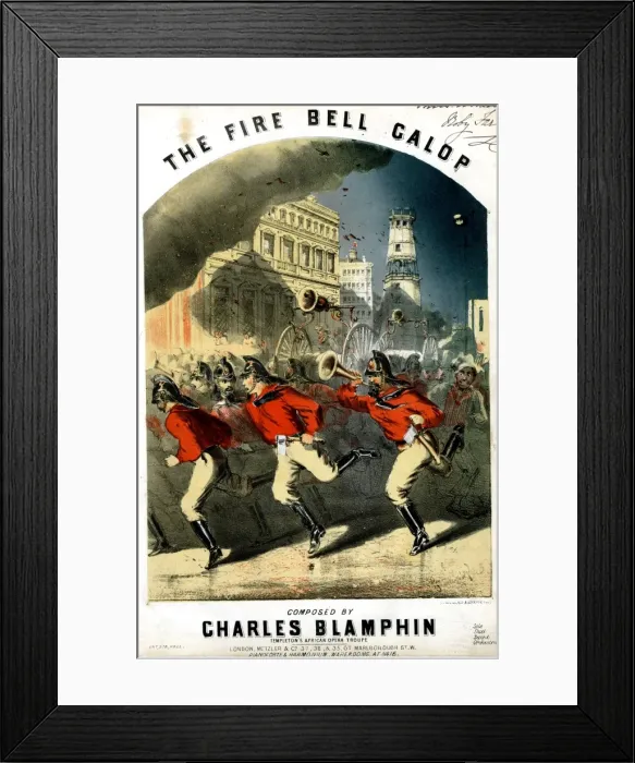 Framed Print : Music cover, The Fire Bell Galop Framed Print : Music cover, The Fire Bell Galop