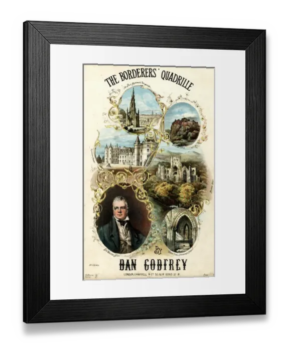 Framed Print : Music cover, The Borderers Quadrille by Dan Godfrey Framed Print : Music cover, The Borderers Quadrille by Dan Godfrey