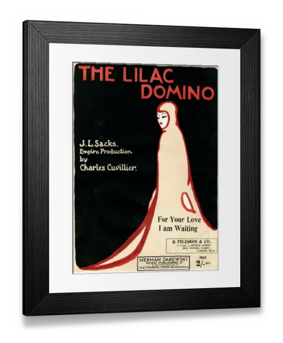 Framed Print : Music cover, The Lilac Domino Framed Print : Music cover, The Lilac Domino