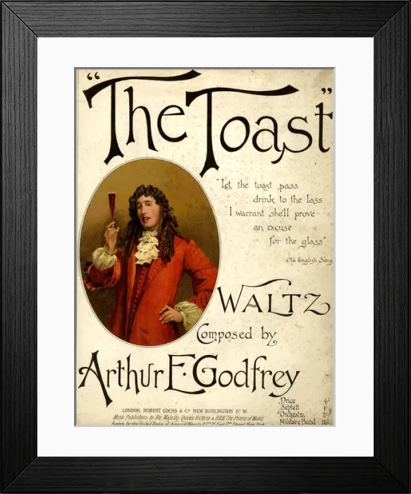 Framed Print : Music cover, The Toast Waltz Framed Print : Music cover, The Toast Waltz