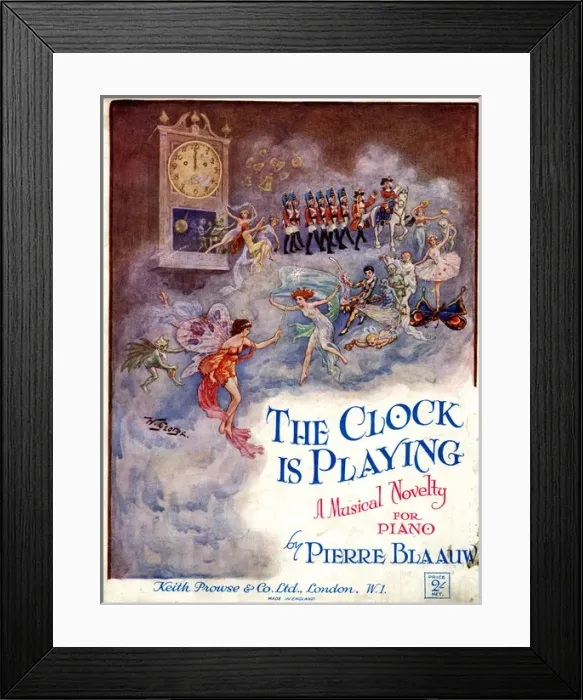 Framed Print : Music cover, The Clock is Playing Framed Print : Music cover, The Clock is Playing
