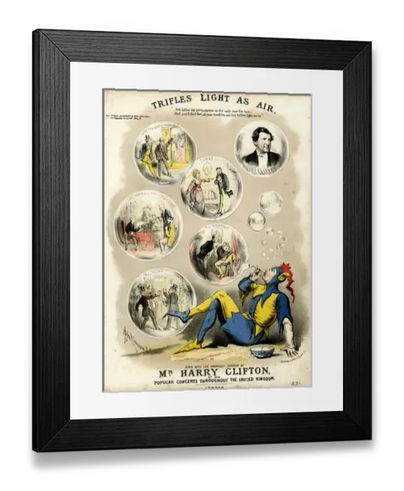 Framed Print : Music cover, Trifles Light As Air, sung by Harry Clifton Framed Print : Music cover, Trifles Light As Air, sung by Harry Clifton