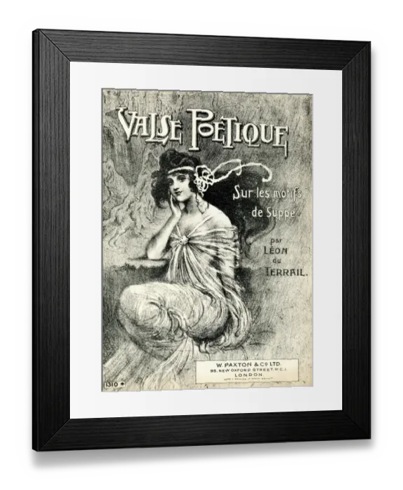 Framed Print : Music cover, Valse Poetique Framed Print : Music cover, Valse Poetique