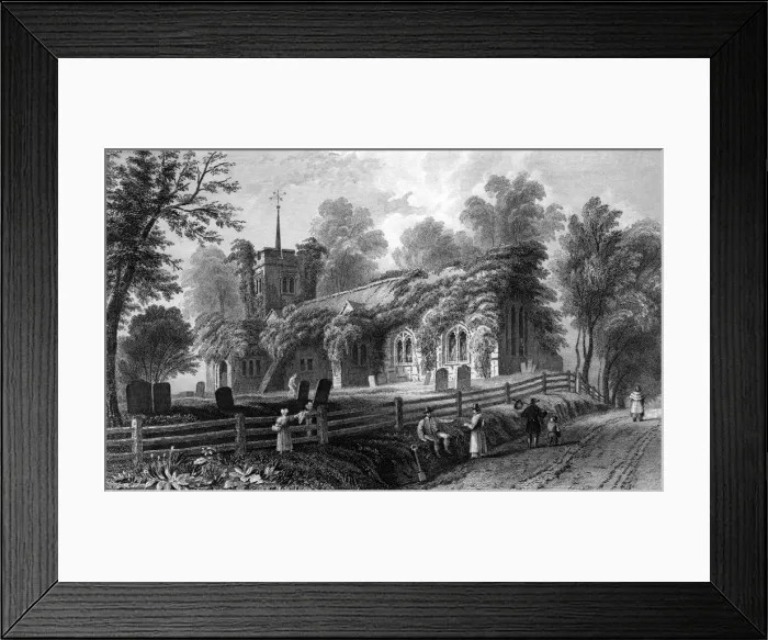Framed Print : Churches / Chingford / 1830 Framed Print : Churches / Chingford / 1830