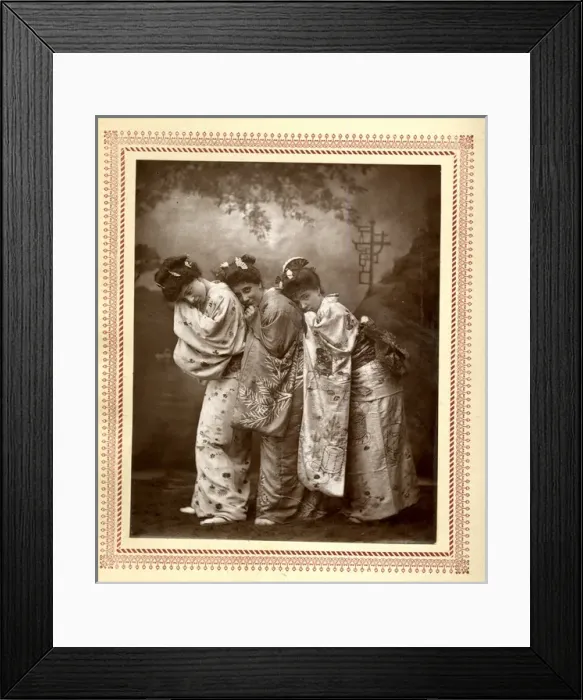 Framed Print : Three Little Maids from School - Grey, Braham and Bond Framed Print : Three Little Maids from School - Grey, Braham and Bond