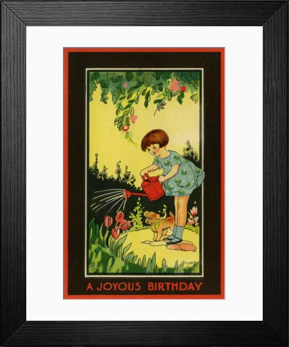 Framed Print : Young girl in a garden Framed Print : Young girl in a garden