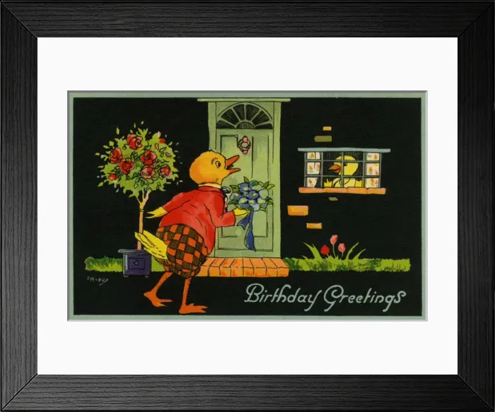 Framed Print : Romantic duck