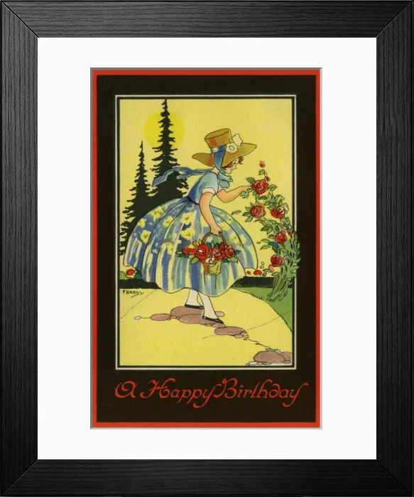 Framed Print : Young girl in a garden Framed Print : Young girl in a garden