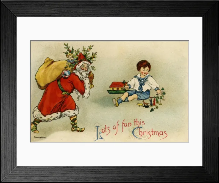 Framed Print : Santa with sack of toys Framed Print : Santa with sack of toys