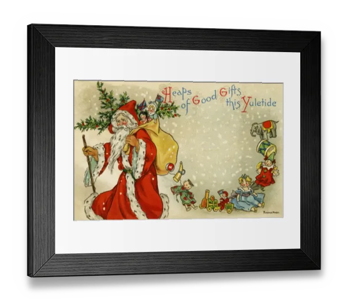 Framed Print : Santa with sack of toys Framed Print : Santa with sack of toys