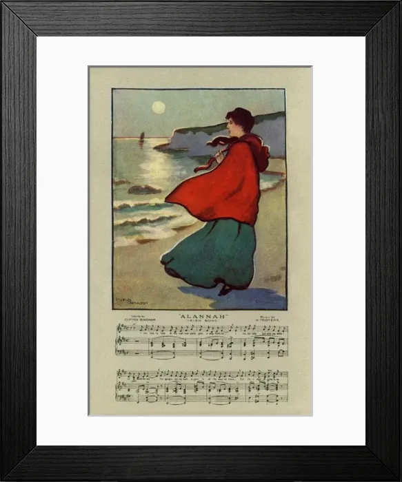 Framed Print : Alannah. Traditional Irish song with music Framed Print : Alannah. Traditional Irish song with music