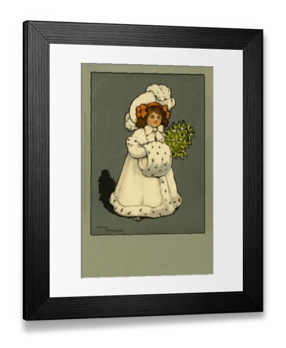Framed Print : Girl with Japanese doll Framed Print : Girl with Japanese doll