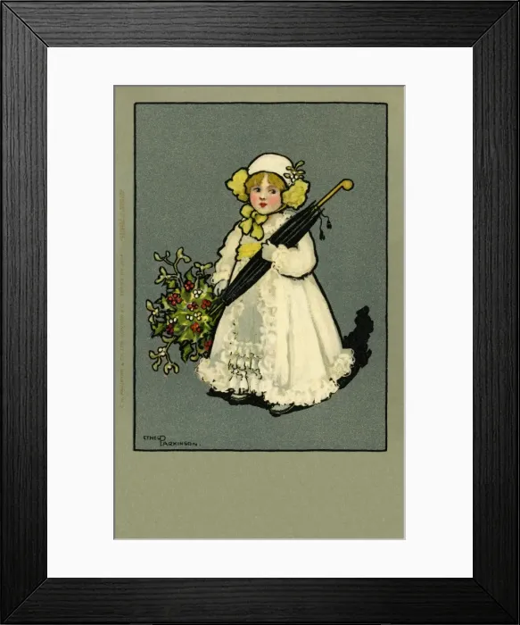 Framed Print : Girl with mistletoe Framed Print : Girl with mistletoe