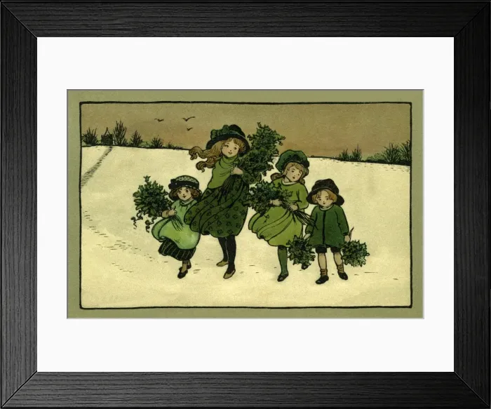 Framed Print : Bringing home holly Framed Print : Bringing home holly