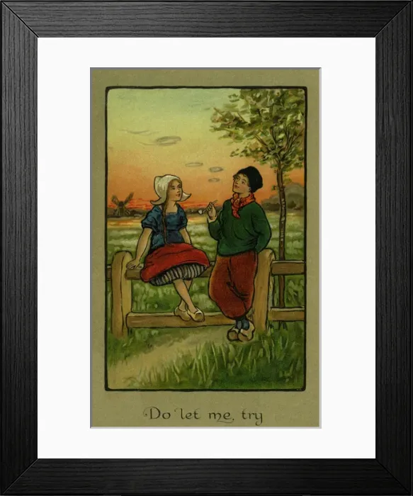 Framed Print : Young Dutch romance Framed Print : Young Dutch romance