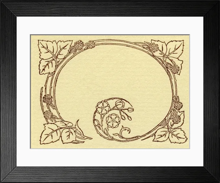 Framed Print : Needlework pattern in outline Framed Print : Needlework pattern in outline