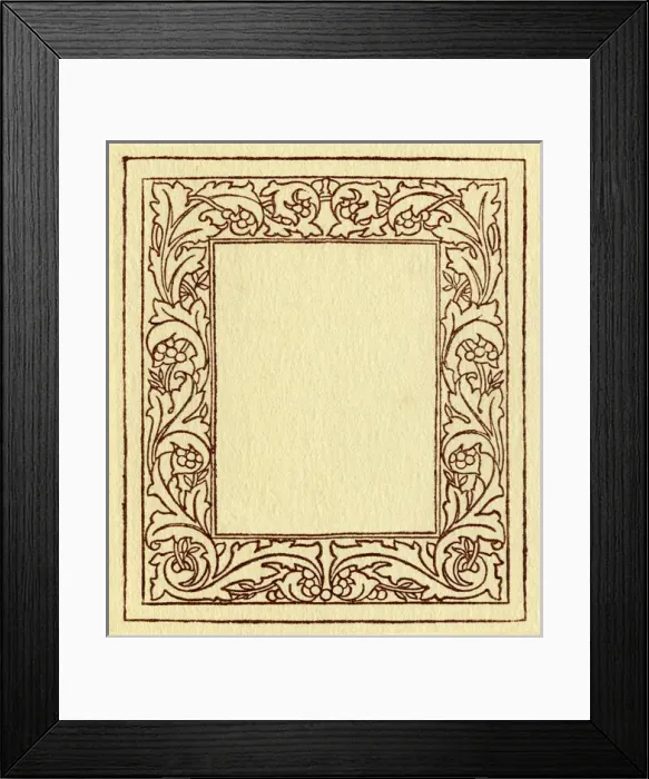 Framed Print : Needlework pattern in outline Framed Print : Needlework pattern in outline