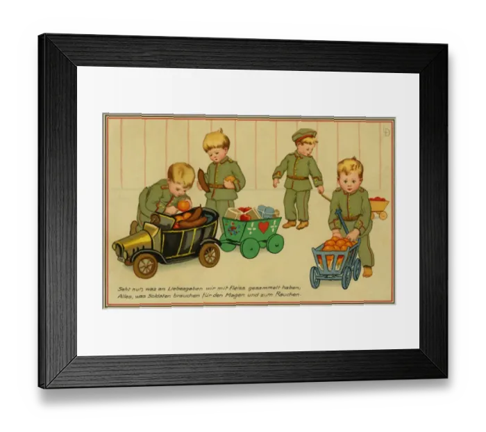 Framed Print : Patriotic German children Framed Print : Patriotic German children