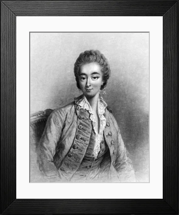 Framed Print : Jeanne Becu Comtesse du Barry in menswear Framed Print : Jeanne Becu Comtesse du Barry in menswear