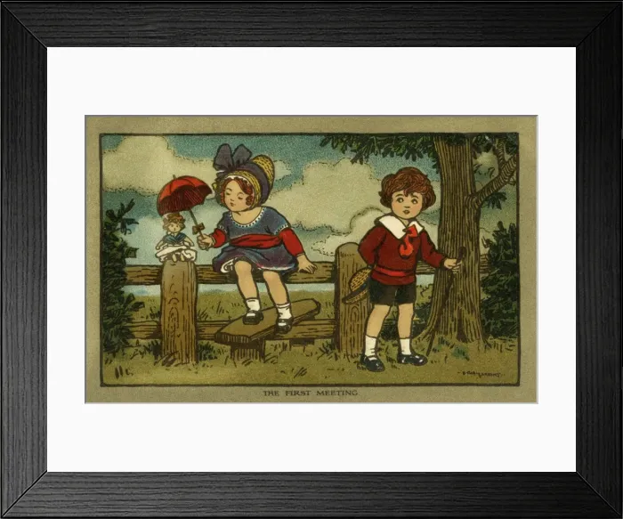 Framed Print : The first meeting Framed Print : The first meeting